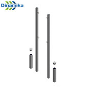 Стойки для бадминтона стационарные Dinamika ZSO-002766 (серый)