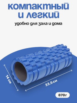 Набор для фитнеса Sundays Fitness Валик IR97435B + Коврик IR97506 (голубой, серый)