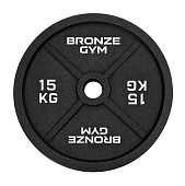 Диск олимпийский BRONZE GYM чугунный (15 кг)