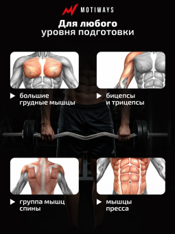 Гриф для штанги Motiways w-образный 120см 26мм