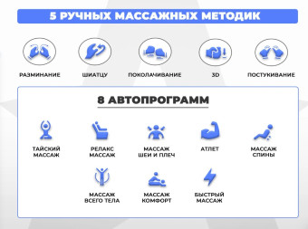 Просторное массажное кресло FUJIMO DISCOVERY 3D XL (серый)