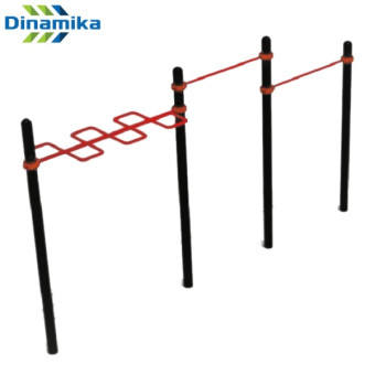 Двойной турник со змейкой Dinamika ZSO-001892, профиль 89