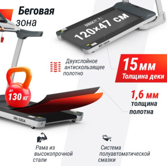 Беговая дорожка UNIX Fit MX-580A (белый)