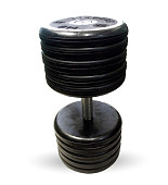 Гантель BARBELL "классик" (с вращающейся ручкой хром, 52 кг)