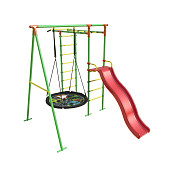 ДСК Central Line ЛАЙТ, качели-гнездо + горка (зелёный)