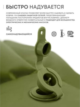 Самонадувающийся коврик RSP Sunny 75 (оливково-зелёный)
