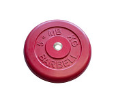 Диск обрезиненный "Barbell" d 26 мм (цветной, 5 кг)
