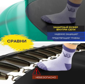 Батут PERFETTO SPORT PREMIUM STRONG 10 (диаметр 3,0м, зелёный)