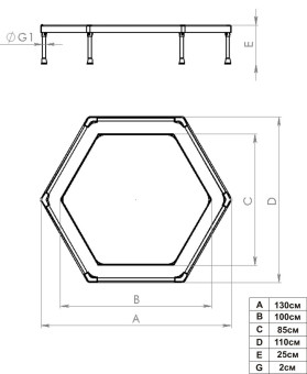 Батут Leco гп060008 (черный,160 см)