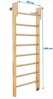 Шведская стенка Dinamika ZSO-002560 с турником, 180х70 см (щит.сосна)
