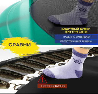 Батут PERFETTO SPORT PREMIUM STRONG 8 (диаметр 2,4м, зеленый)