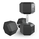 Гантели гексагональные обрезиненные UNIX Fit (40 кг, 2 шт)