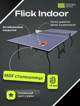 Теннисный стол Central Sport Indoor Flick (blue) с сеткой