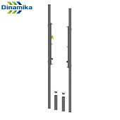 Стойки волейбольные со стаканами Dinamika ZSO-002779 (серый)