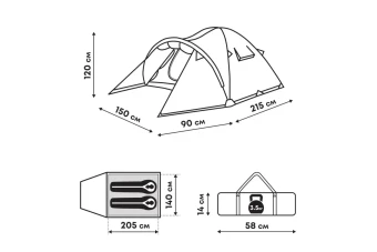 Палатка 2-местная RSP Deep 2 (зелёный)