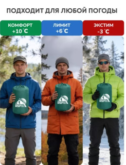 Спальный мешок RSP Lager 250 R (220x75см, молния справа)