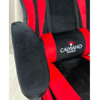 Кресло вибромассажное Сalviano 1583 (черно-красный велюр)