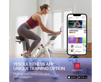 Велотренажер Yesoul Smart M1 с пульсометром (черный)