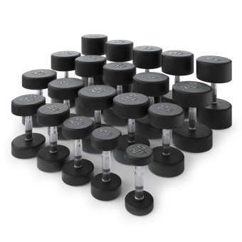 Ряд гантелей круглых UNIX Fit обрезиненные от 2,5 до 50 кг