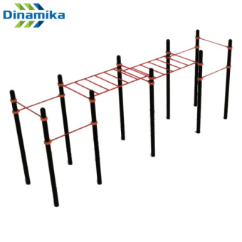 Рукоход двухуровневый с турниками Dinamika ZSO-001906, профиль 108