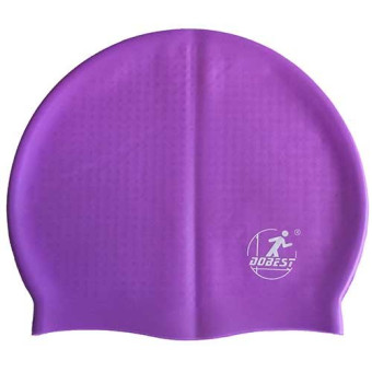 Шапочка для плавания силиконовая массажная XA10 (фиолетовая)