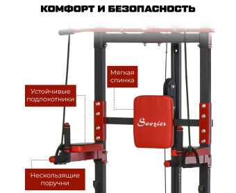 Турник-брусья/тяга сверху DFC HOMEGYM HOMCOM