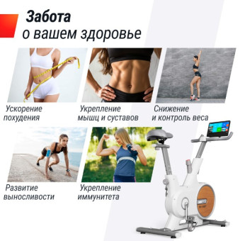 Велотренажер UNIX Fit MV-500T Wood (15,6 TFT') 