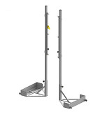 Стойки волейбольные мобильные Dinamika ZSO-002776 (серый)