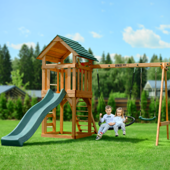 Детский игровой комплекс UNIX Kids (6 in 1, Dark Green)