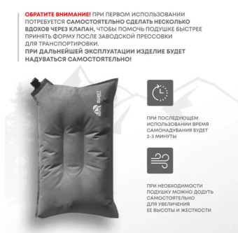 Самонадувающаяся подушка RSP Sweet (Серая)