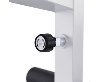 Скамья со стойками под штангу DFC GORILLA с партой для бицепса (белая)