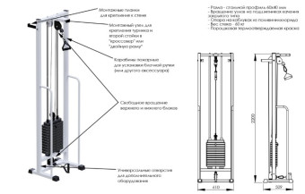Кинезитерапия Central Sport Pro, AR060.1х2200 (стек 60кг)