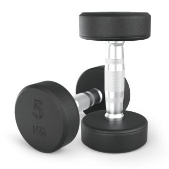 Гантели круглые обрезиненные UNIX Fit PRO (5 кг, 2 шт)