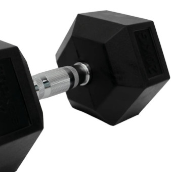 Набор гексагональных обрезиненных гантелей BRONZE GYM (2.5-25 кг)