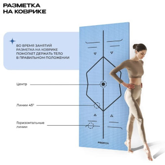Коврик для йоги и фитнеса PROIRON К1736104Г (голубой)