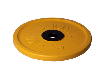 Диск олимпийский Barbell d51 мм (цветной, 15 кг)