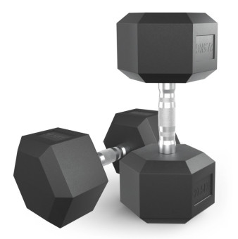 Гантели гексагональные обрезиненные UNIX Fit (27.5 кг, 2 шт)