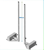 Стойки волейбольные мобильные с противовесом Dinamika ZSO-004908 (серый)