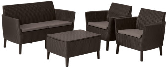 Комплект мебели Салемо сет (Salemo set, коричневый)