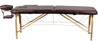 Массажный стол Atlas Sport складной 2-с деревянный 60 см. + сумка (коричневый)