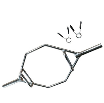 Гриф для "мертвой тяги" с замками Smith HEXOB2