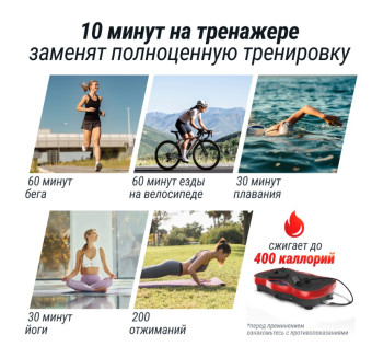 Виброплатформа UNIX Fit Intensive 2D (красный)