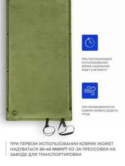 Самонадувающийся коврик RSP Velour 38 (оливково-зеленый)