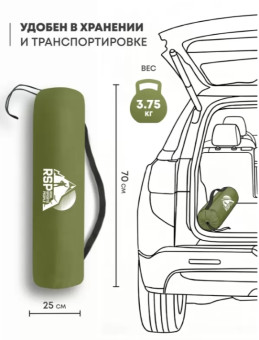 Самонадувающийся коврик RSP Velour 50 Auto (оливково-зелёный)