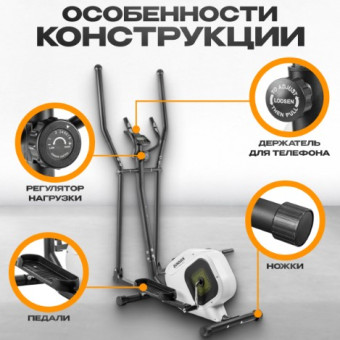 Эллиптический тренажер Sundays Fitness Simple Line ES-9301 (белый)