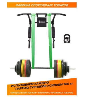 Турник 3 в 1 Absolute Champion "Центрл Спорт PRO Maх" (черно-салатовый)