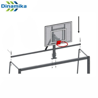Баскетбольная стойка центральная для футбольных ворот Dinamika ZSO-003906