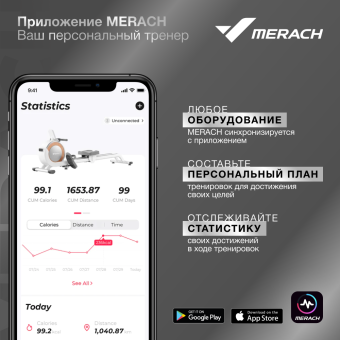 Гребной тренажер домашний MERACH MR-950W1Z