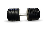 Гантель BARBELL "классик" (с вращающейся ручкой хром, 59 кг)