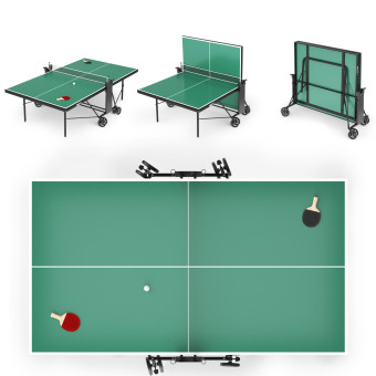 Теннисный стол UNIX Line Compact indoor 18mm MDF (Зеленый)